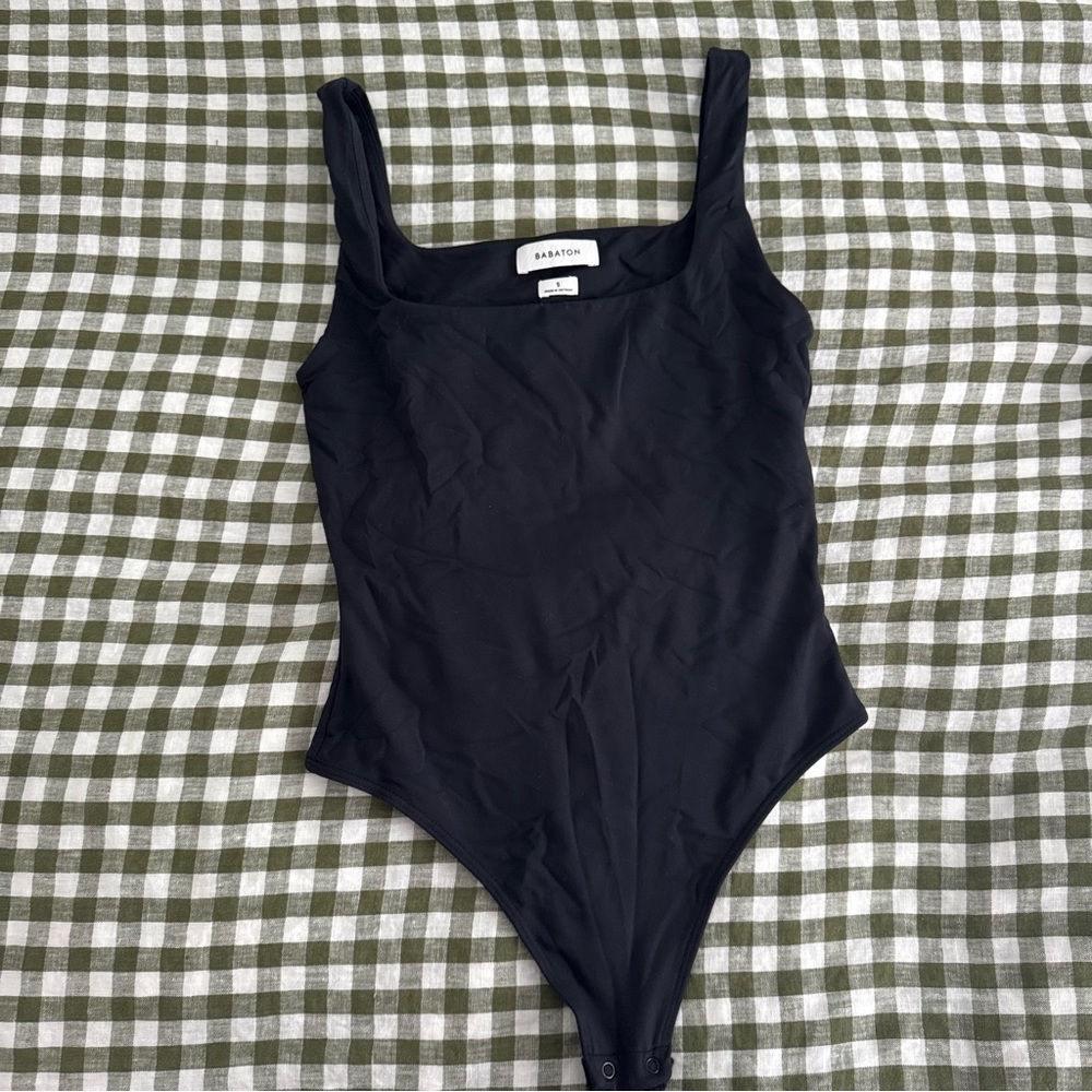 Babaton Black Sleeveless Fitted Bodysuit
